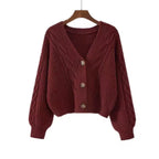 Cable-Knit Cropped Cardigan