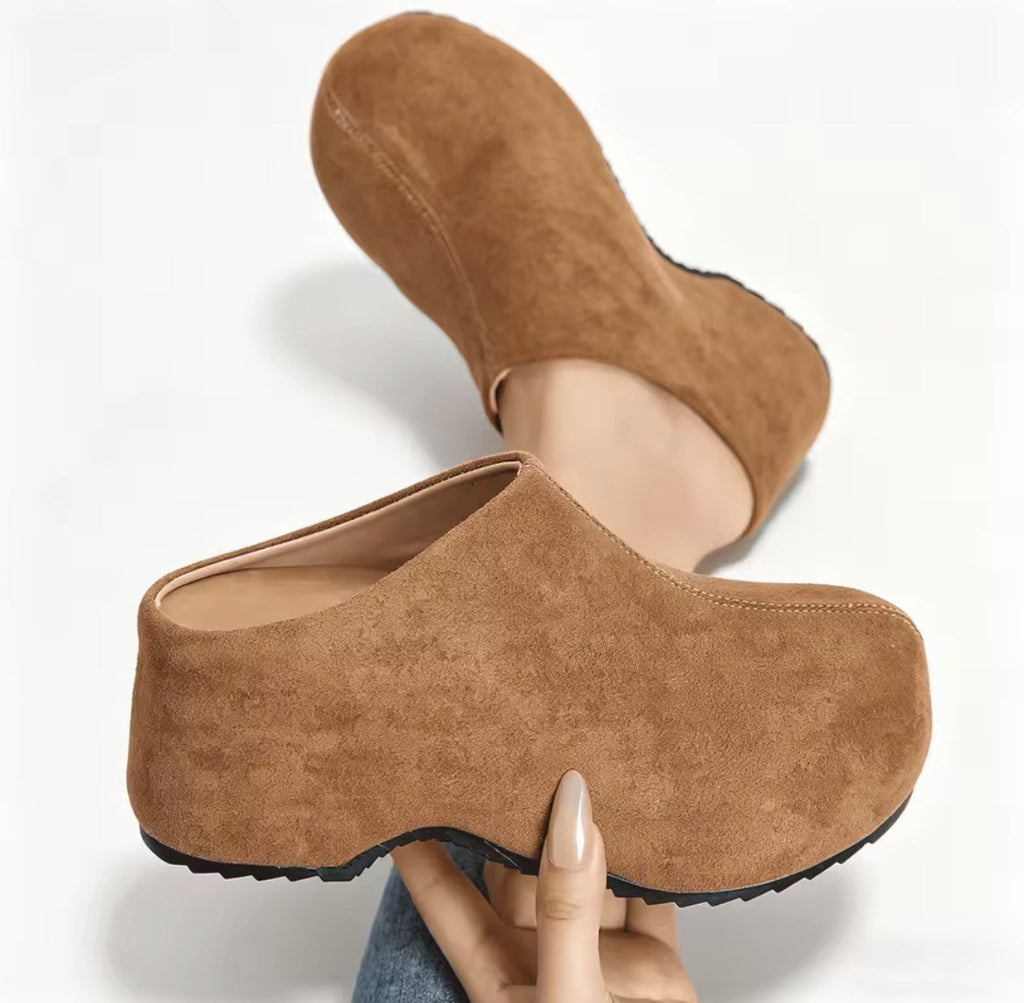 Women's Suede Platform Clogs