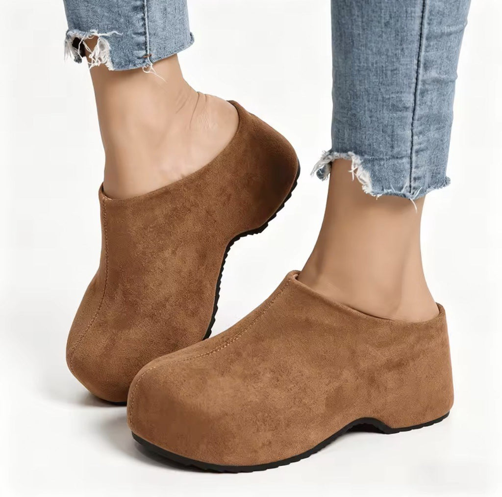 Women's Suede Platform Clogs