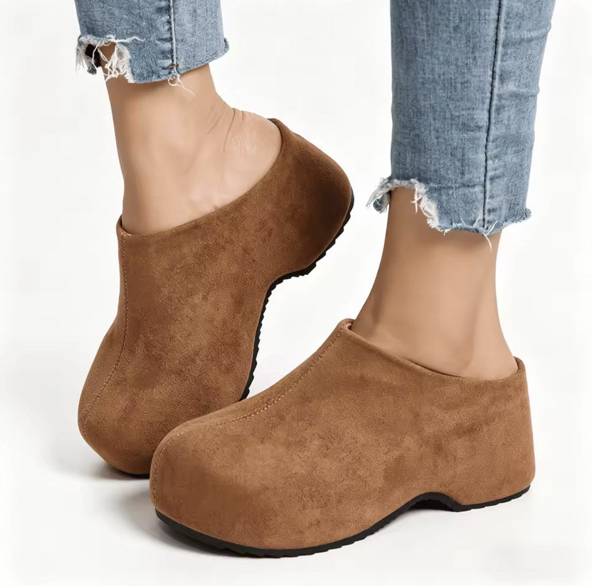 Suede Platform Clogs