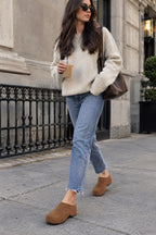 Women's Suede Platform Clogs