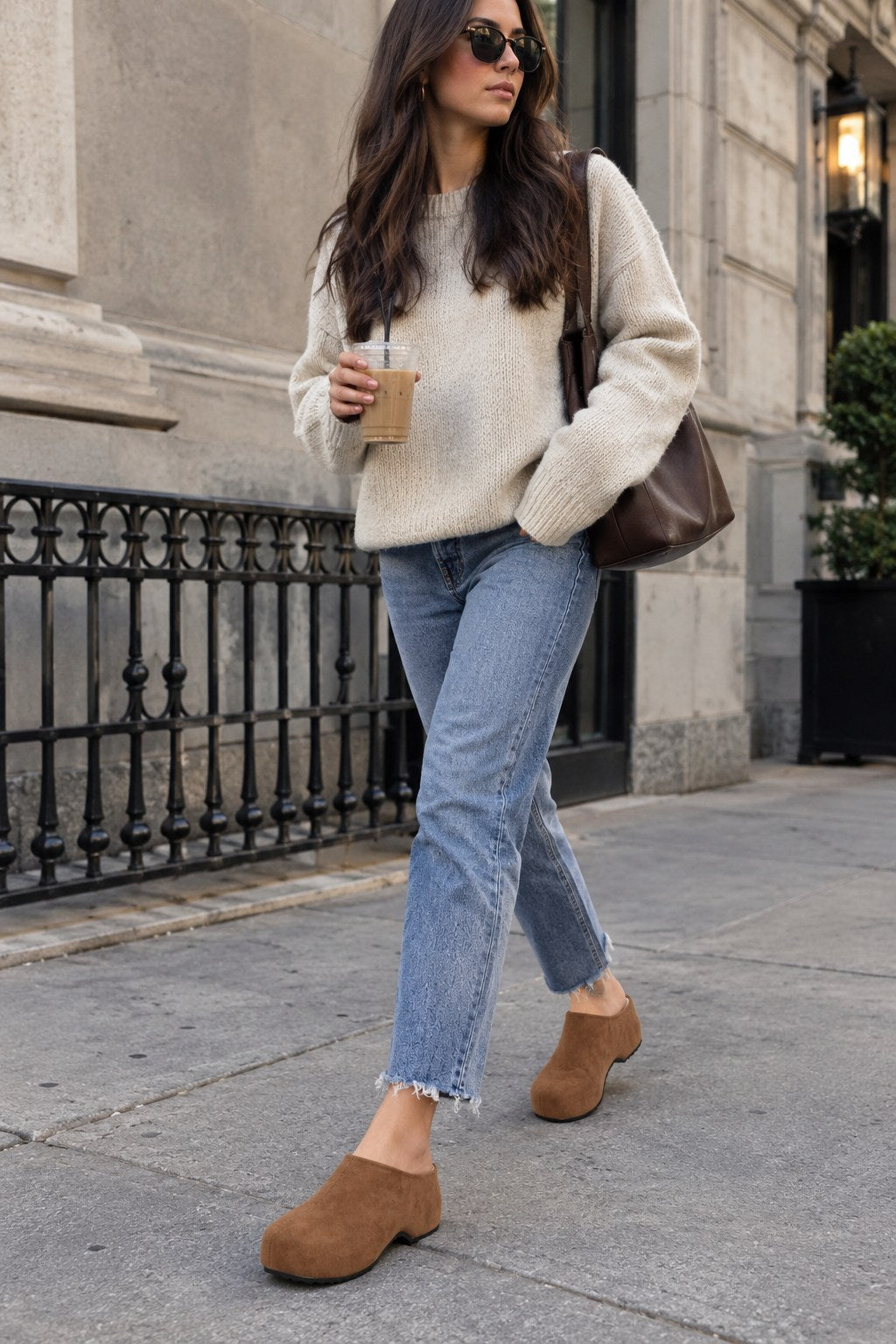 Suede Platform Clogs