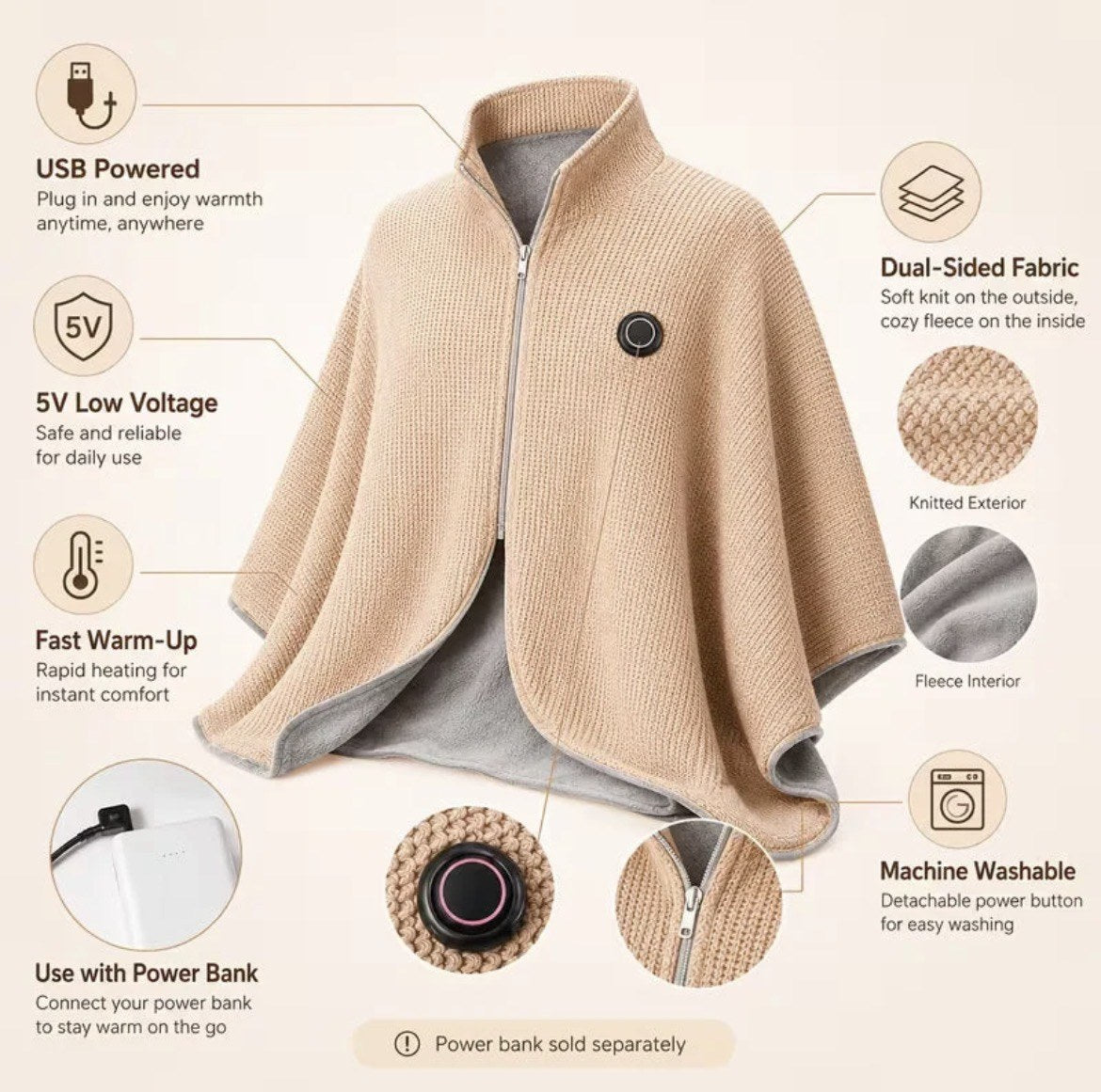 Heated Wrap Shawl