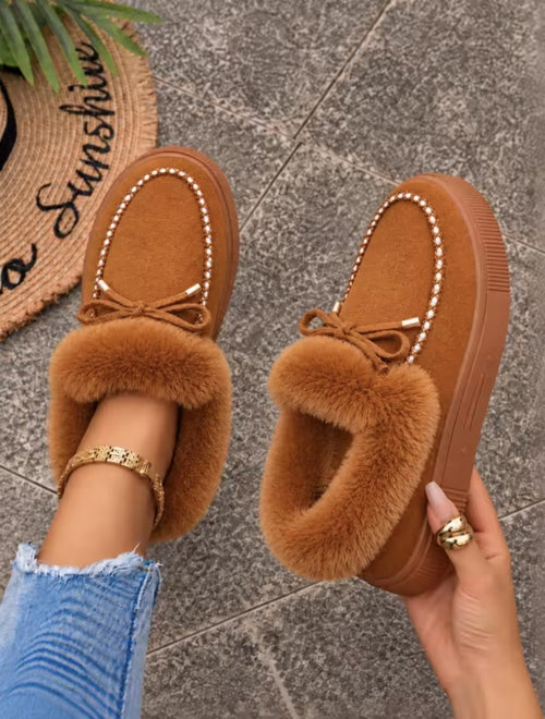 Bow Moccasin Slippers