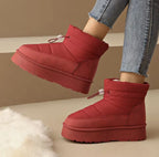 Women's Quilted Puffer Platform Snow Boots