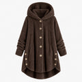 Teddy Hooded Button Coat