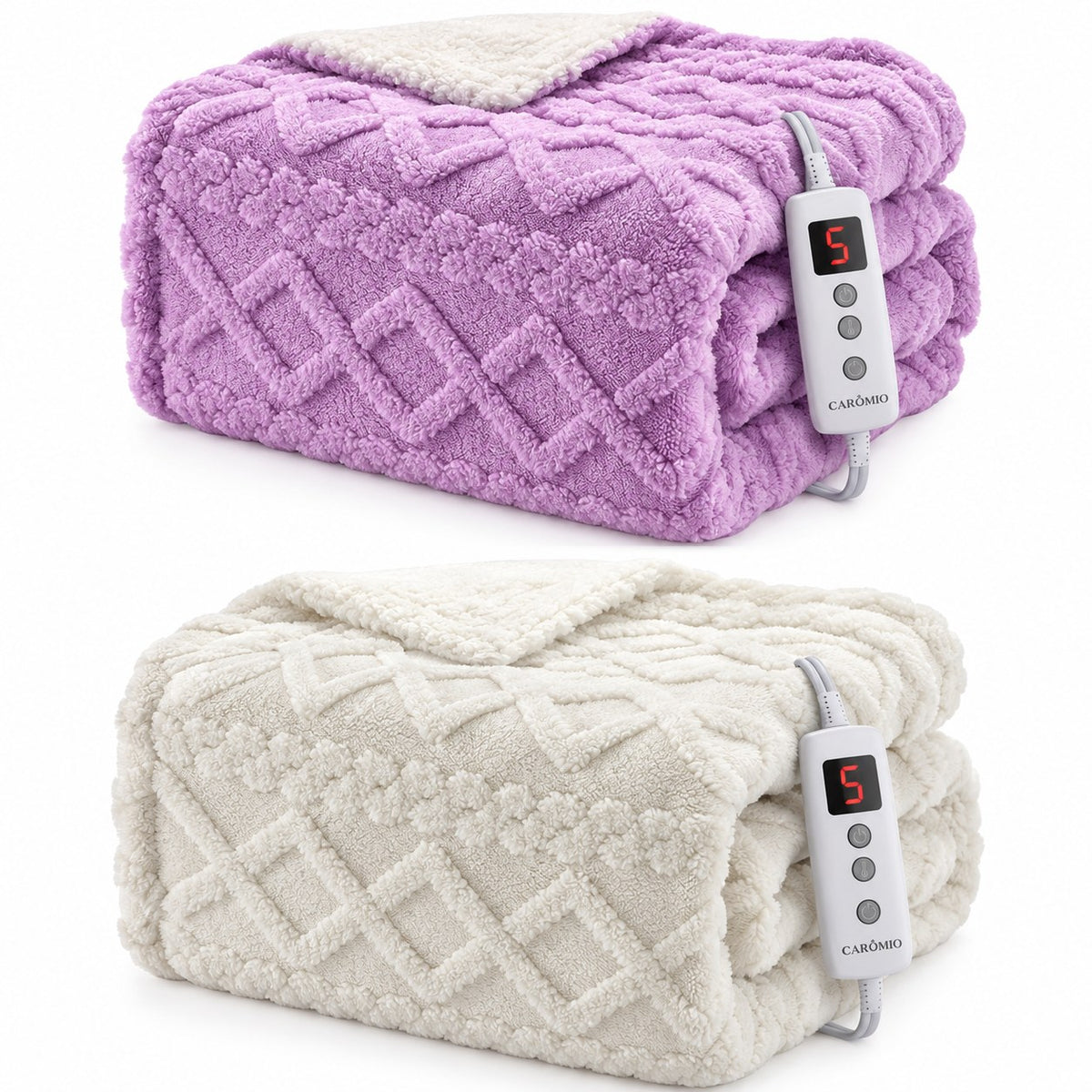 Heated Sherpa Throw Blanket