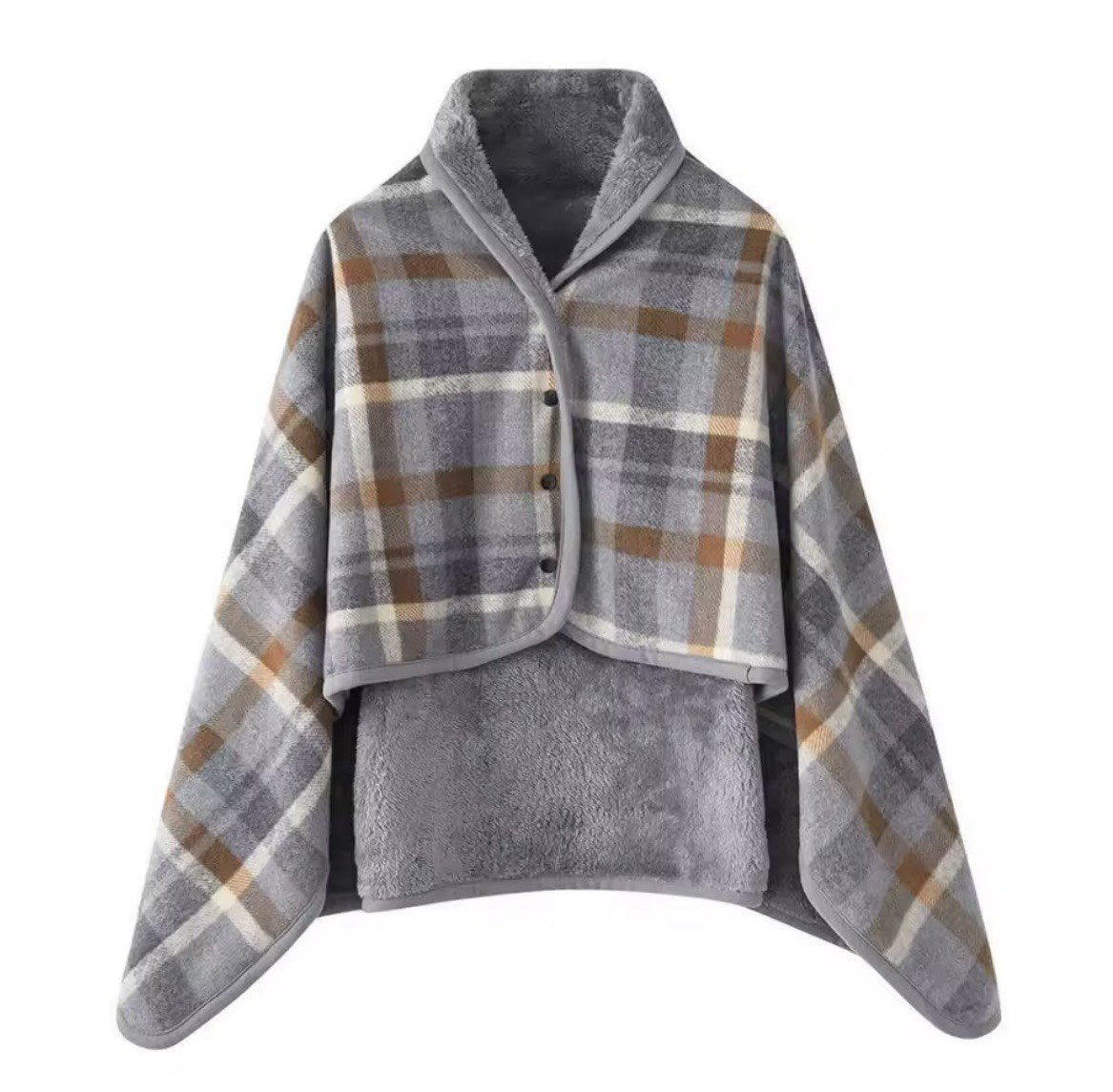 Plaid Fleece Wrap